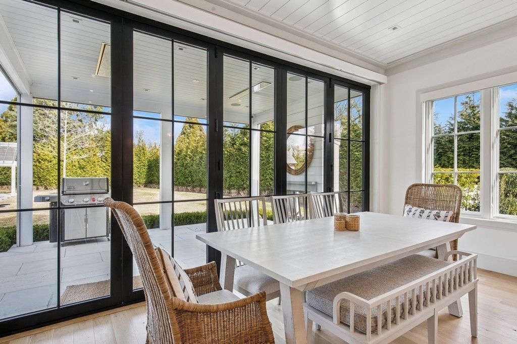 Dining room, Interior, Sun Room, Wood Texture Flooring