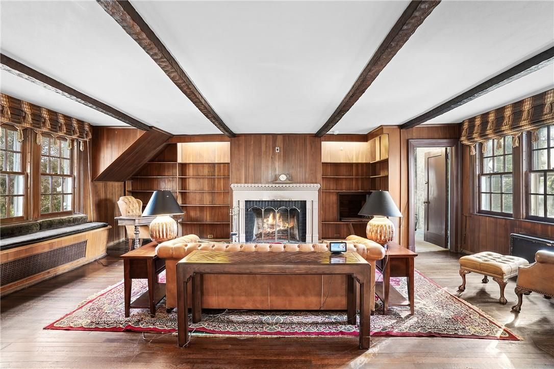 Fireplace, Interior, Wooden Beams, Wood Texture Flooring, Wooden Walls