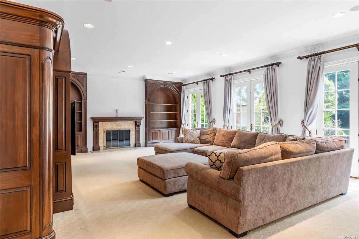Fireplace, Interior, Living room, Recessed Lighting