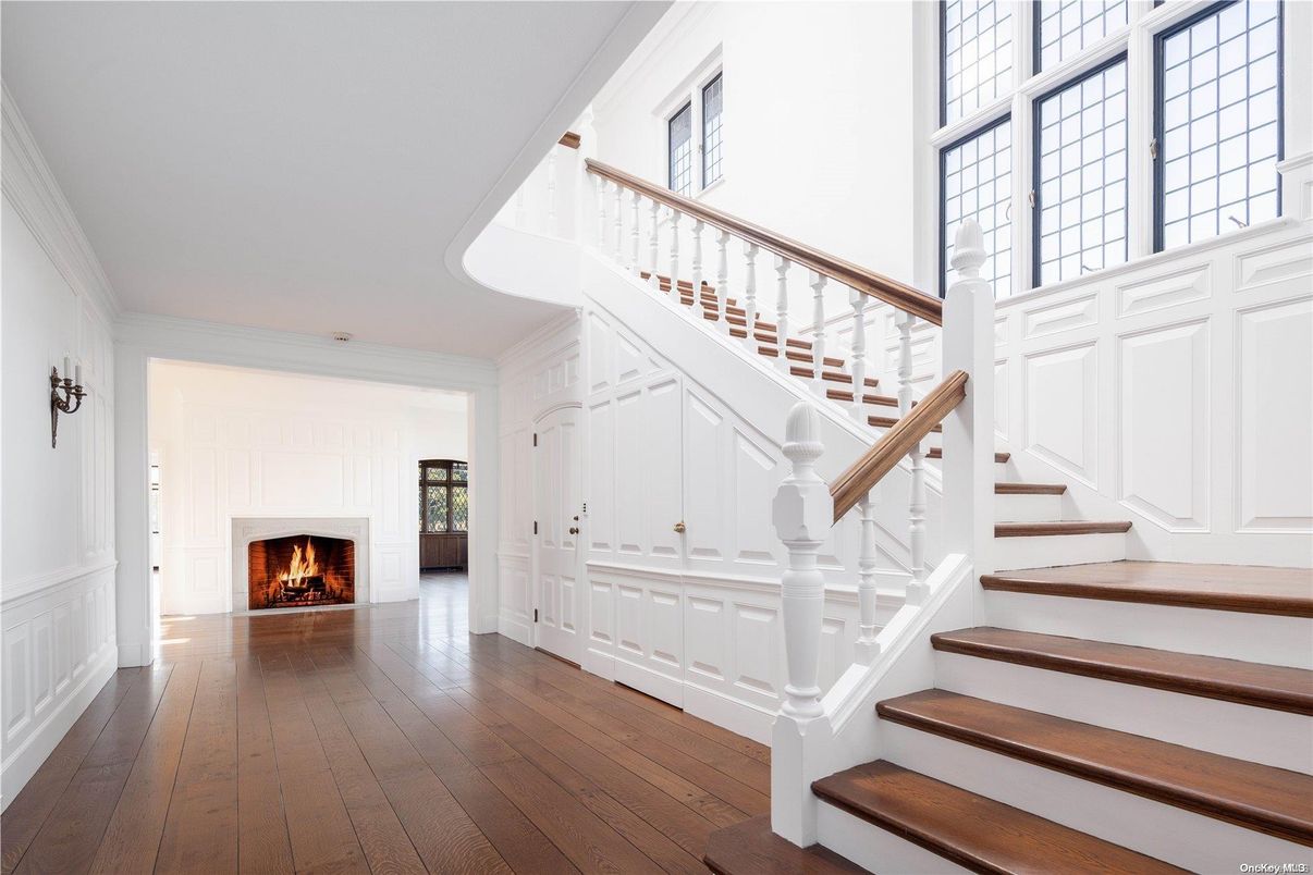 Fireplace, Interior, Wood Texture Flooring