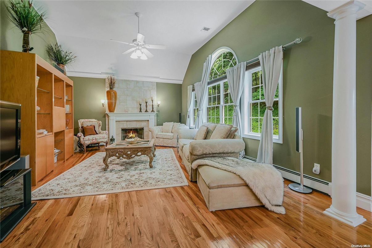 Fireplace, Interior, Living room, Wood Texture Flooring
