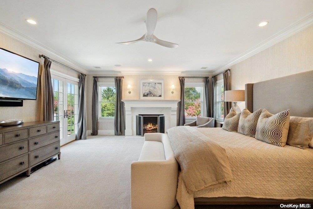 Bedroom, Fireplace, Interior, Recessed Lighting