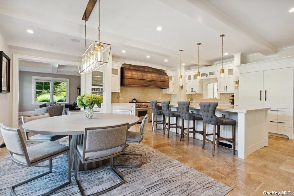Dining room, Interior, Kitchen, Pendant Lights, Recessed Lighting, Stainless Steel Appliances