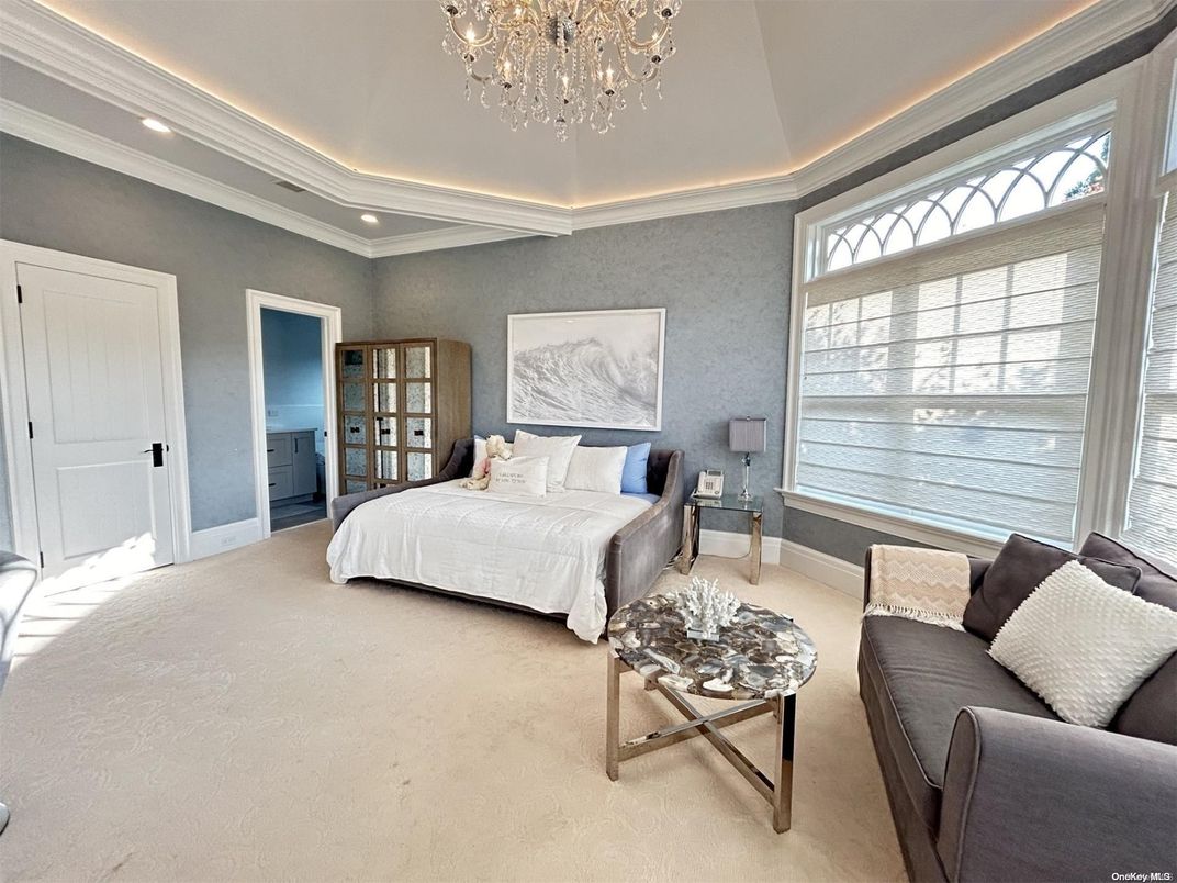 Bedroom, Chandelier, Interior, Recessed Lighting