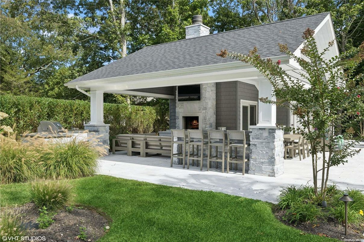 Backyard, Exterior, Fireplace
