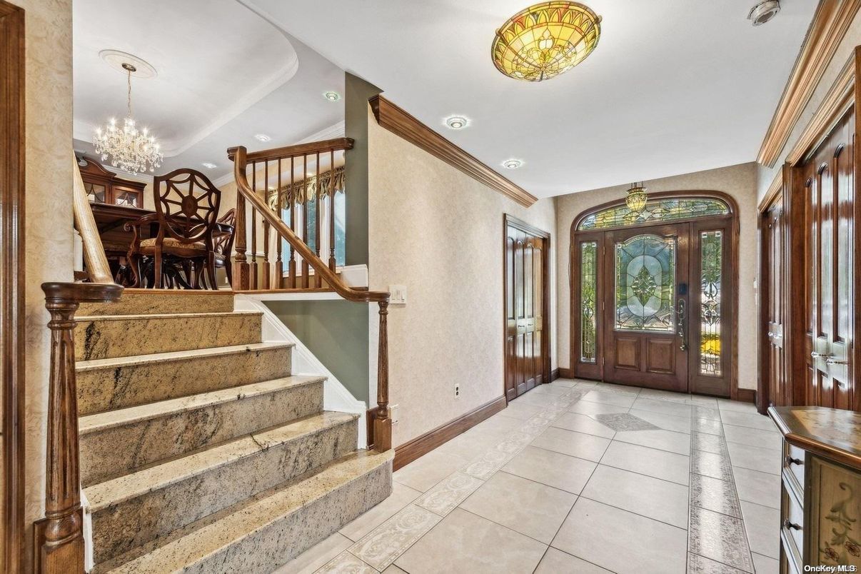 Chandelier, Dining room, Interior, Recessed Lighting