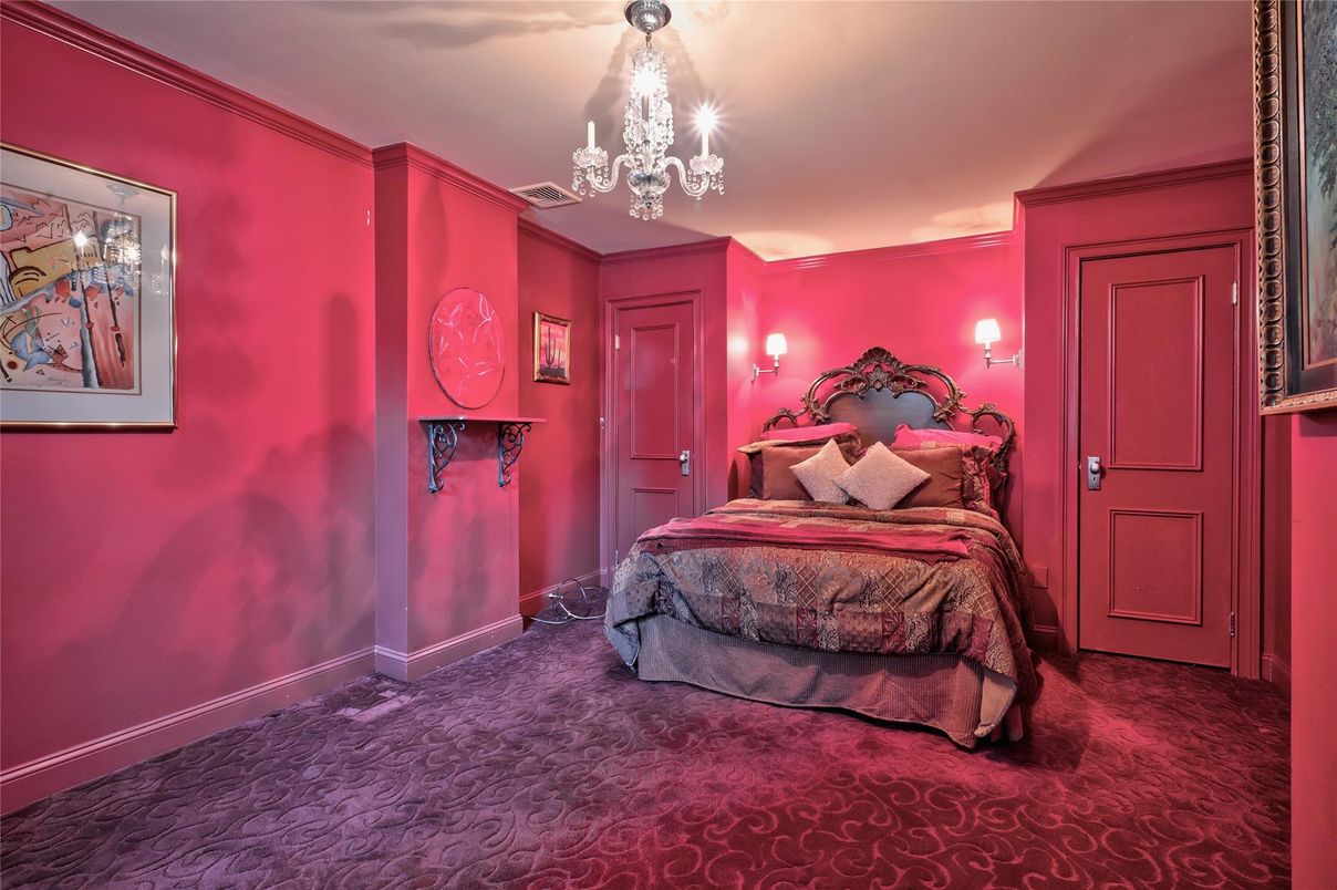 Bedroom, Chandelier, Interior