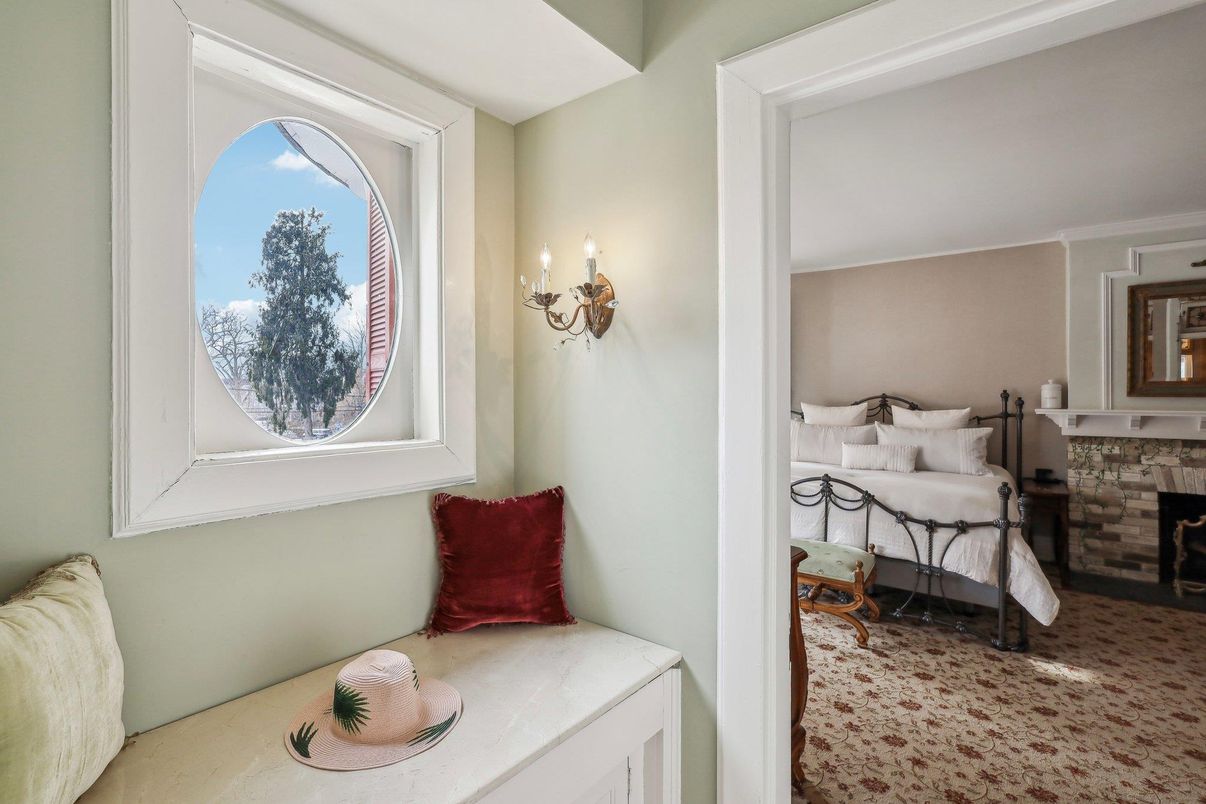 Bedroom, Fireplace, Interior