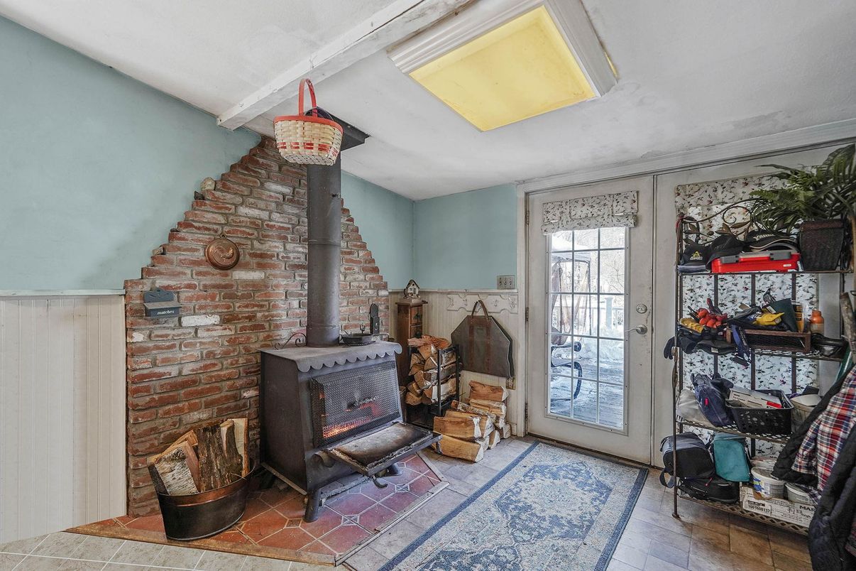 Fireplace, Interior, Stone Walls