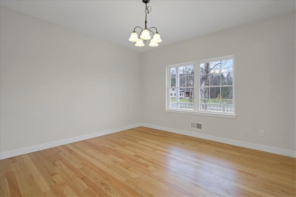 Chandelier, Empty room, Interior, Wood Texture Flooring