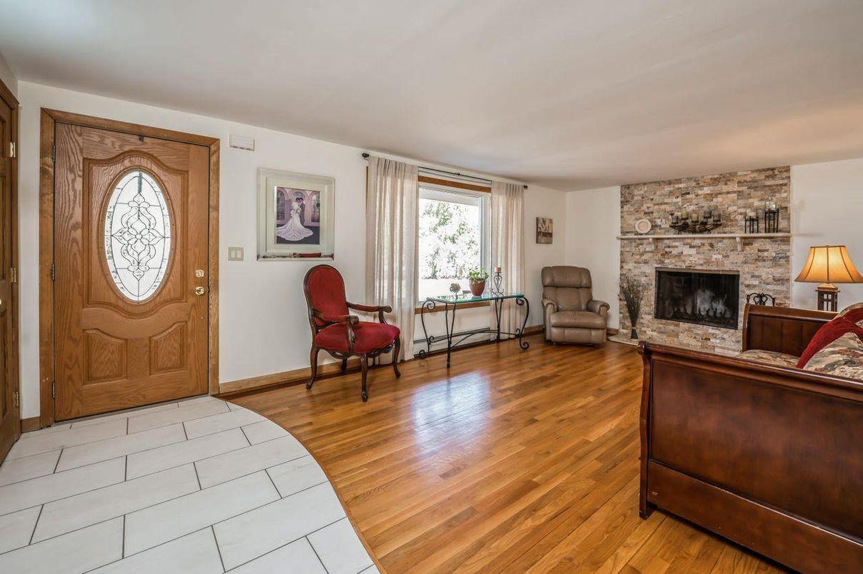 Fireplace, Interior, Stone Walls, Wood Texture Flooring