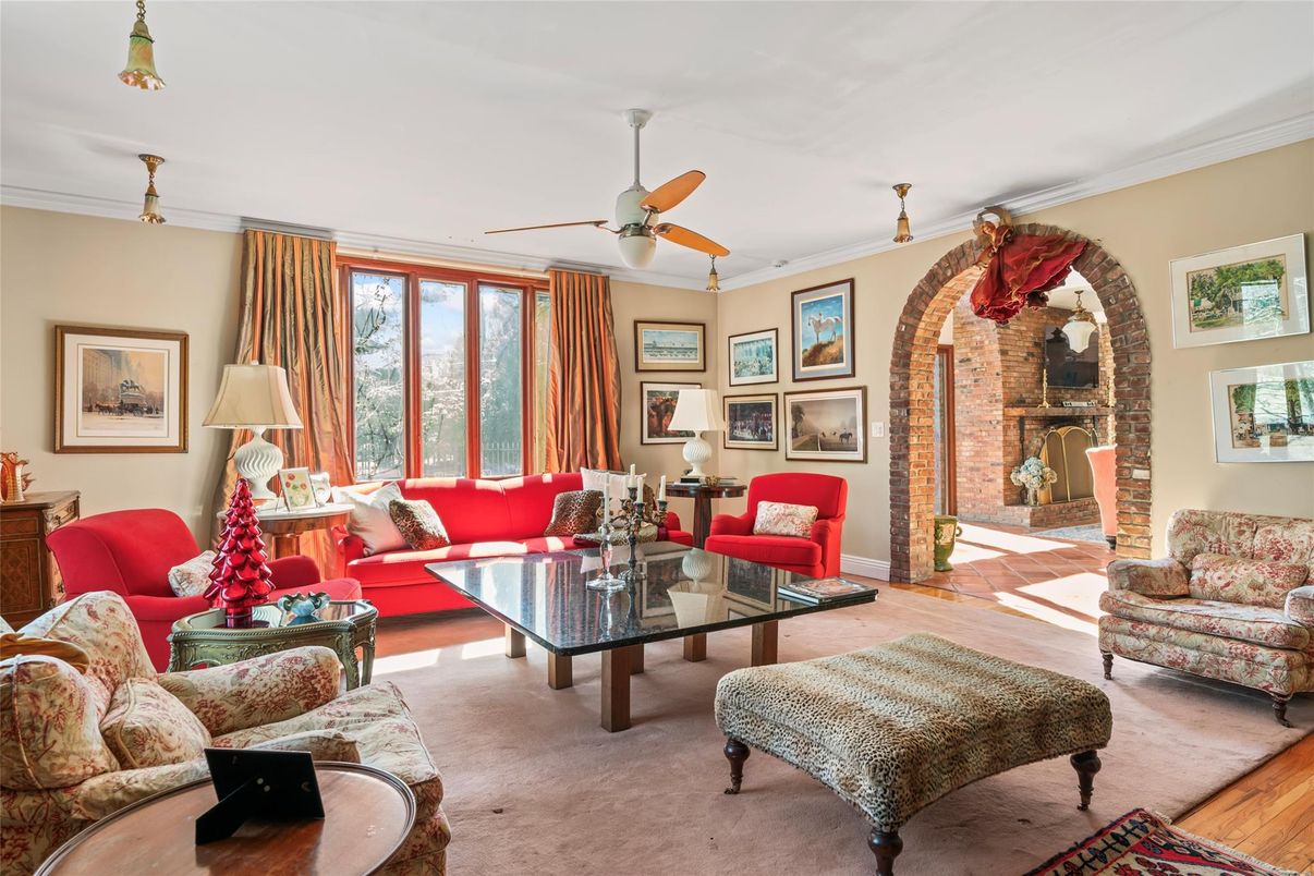 Fireplace, Interior, Living room, Stone Walls, Wood Texture Flooring