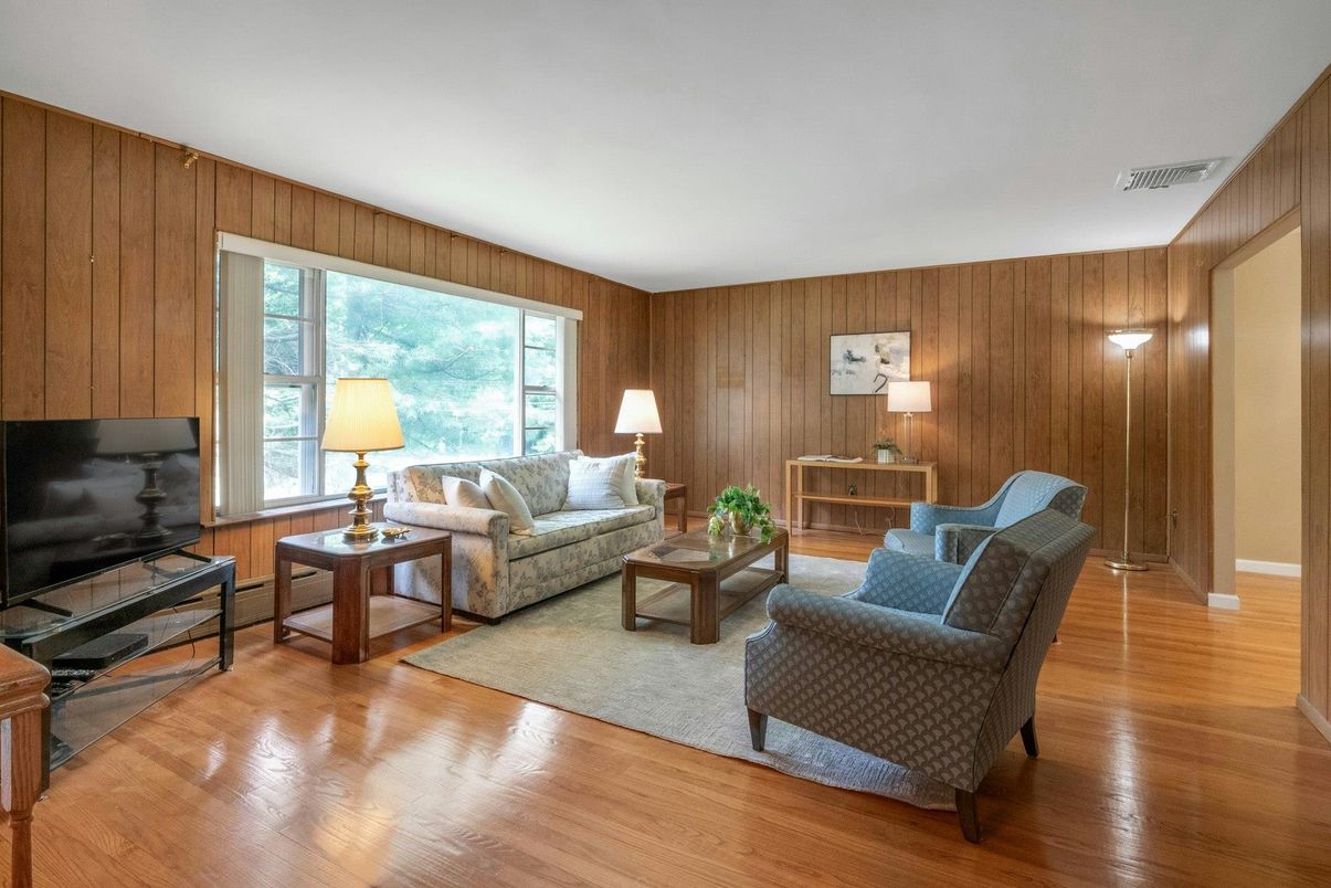 Interior, Living room, Wood Texture Flooring, Wooden Walls