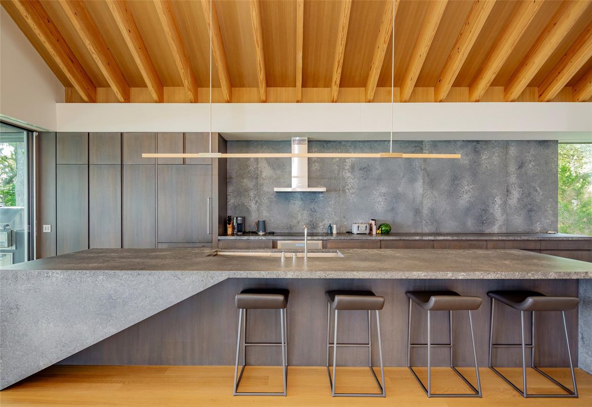 Interior, Kitchen, Pendant Lights, Wooden Beams, Wooden Ceilings, Wood Texture Flooring