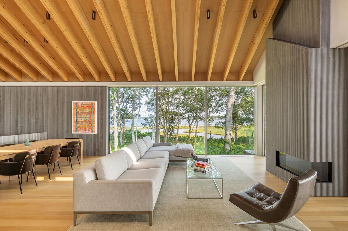 Dining room, Interior, Living room, Wooden Beams, Wooden Ceilings, Wood Texture Flooring