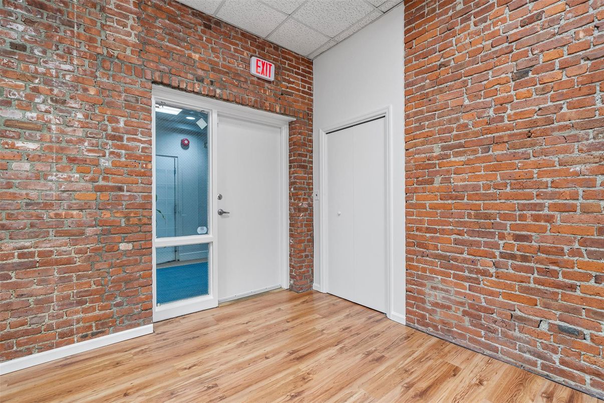 Empty room, Interior, Stone Walls, Wood Texture Flooring