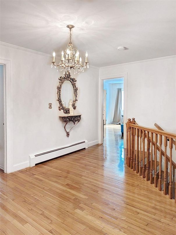 Chandelier, Empty room, Interior, Wood Texture Flooring