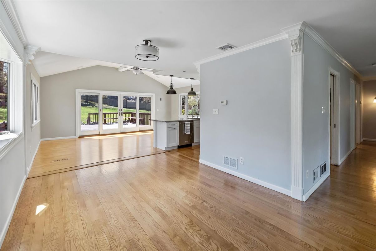 Empty room, Interior, Kitchen, Wood Texture Flooring