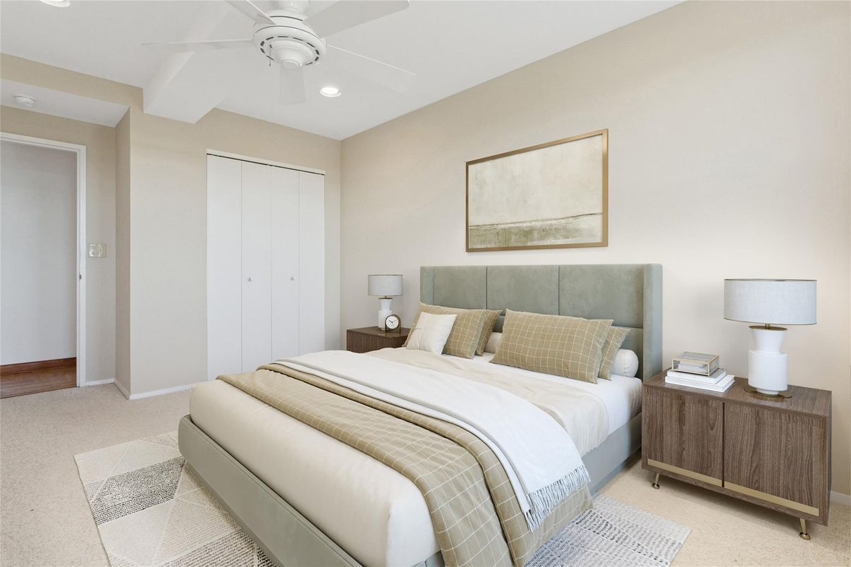 Bedroom, Interior, Recessed Lighting