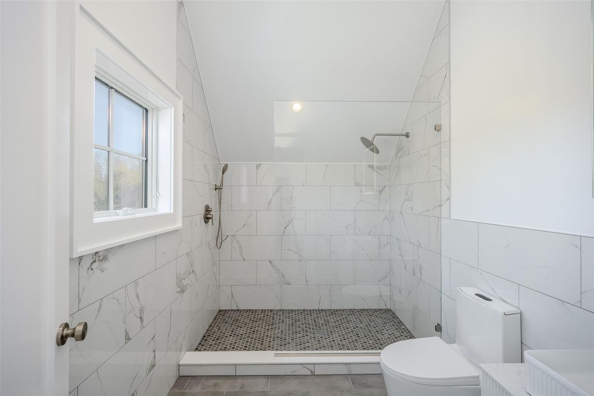 Bathroom, Glass Shower, Interior, Marble Walls