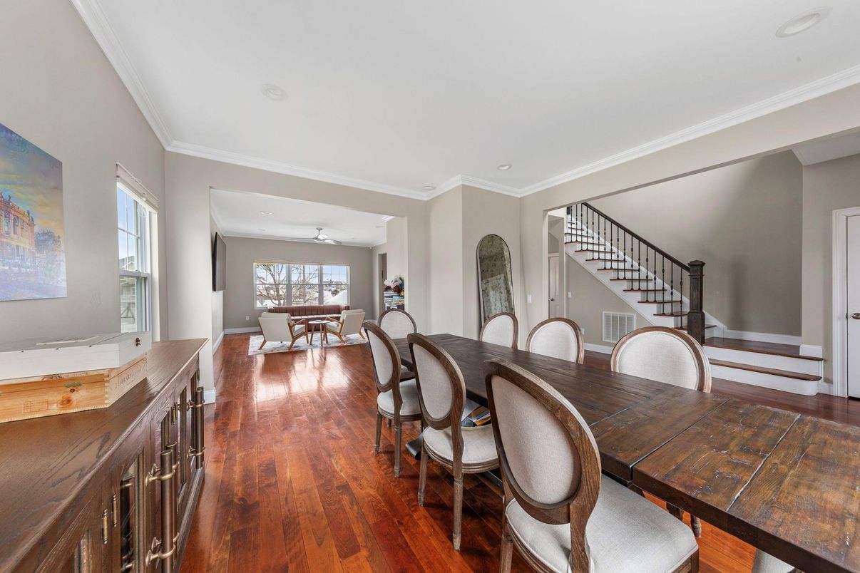 Dining room, Interior, Wood Texture Flooring