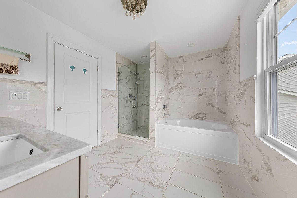 Bathroom, Glass Shower, Interior, Marble, Marble Walls