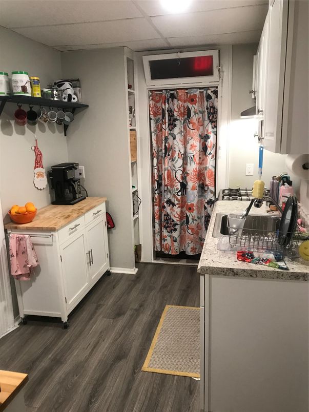 Interior, Kitchen, Wood Texture Flooring