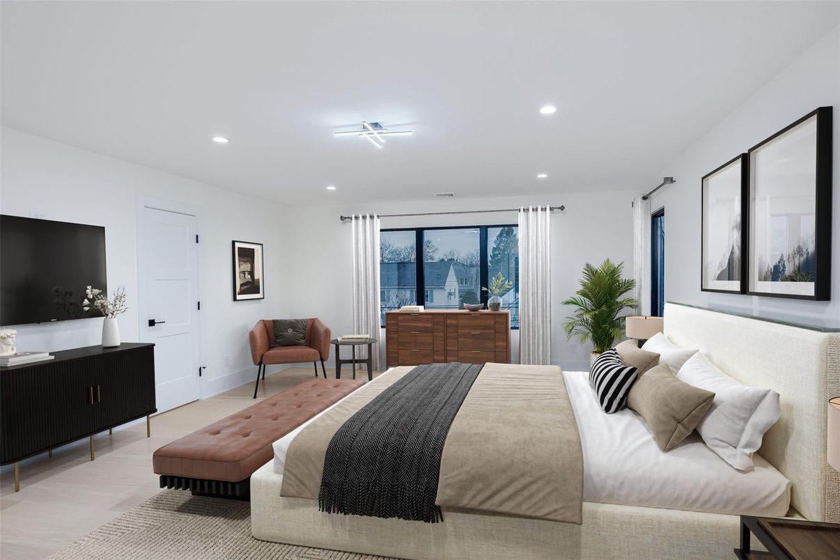 Bedroom, Interior, Recessed Lighting