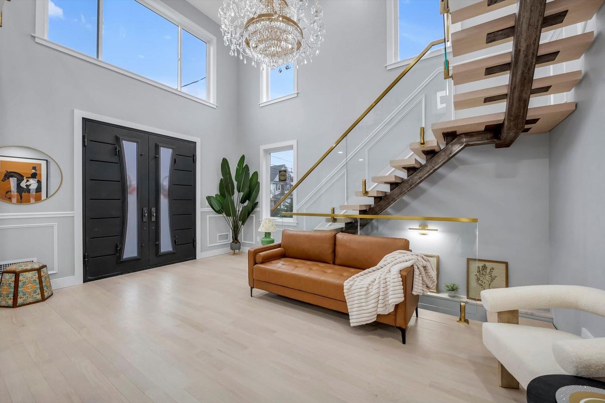 Chandelier, Interior, Wood Texture Flooring