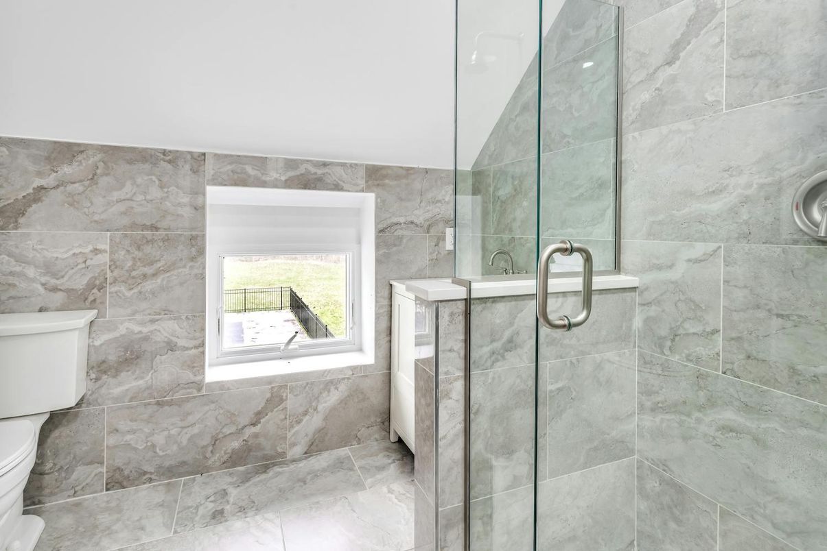 Bathroom, Glass Shower, Interior, Marble, Marble Walls