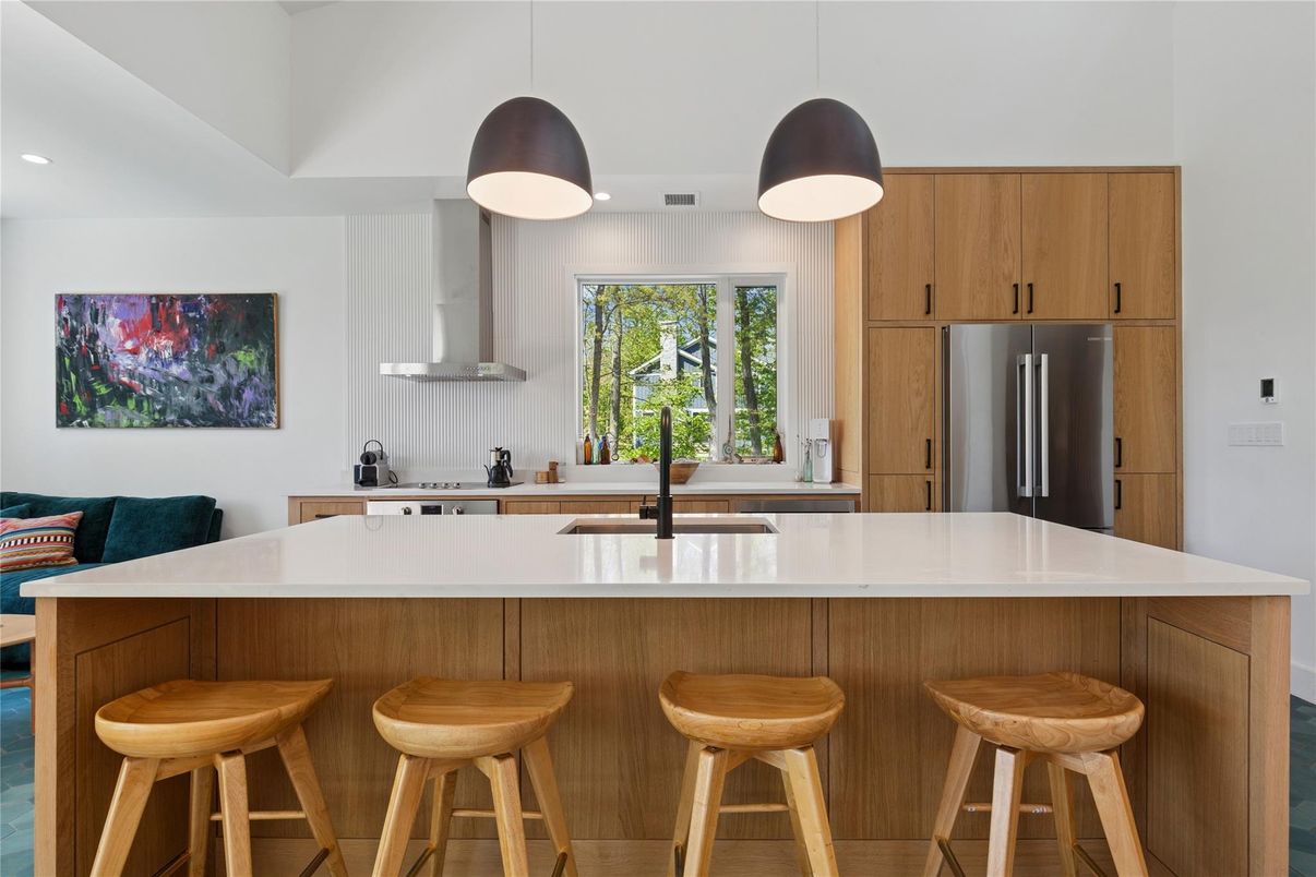 Interior, Kitchen, Pendant Lights, Recessed Lighting, Stainless Steel Appliances