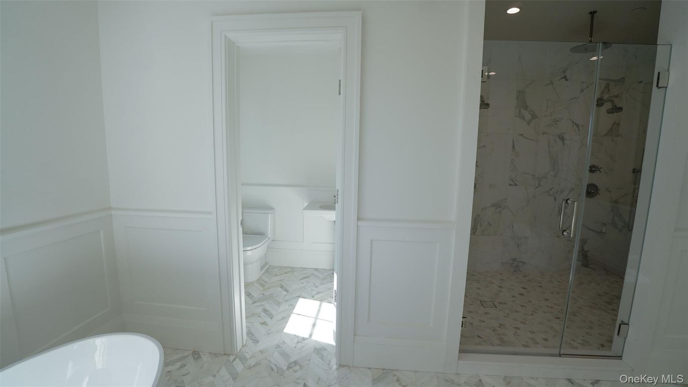 Bathroom, Glass Shower, Interior, Marble, Marble Walls
