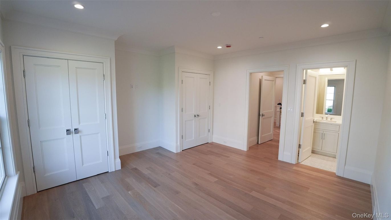 Bathroom, Empty room, Interior, Recessed Lighting, Wood Texture Flooring