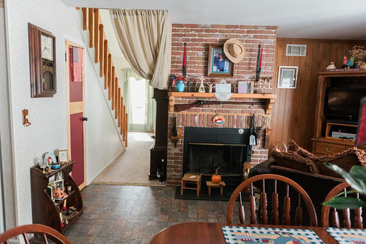 Fireplace, Interior, Stone Walls, Wooden Walls