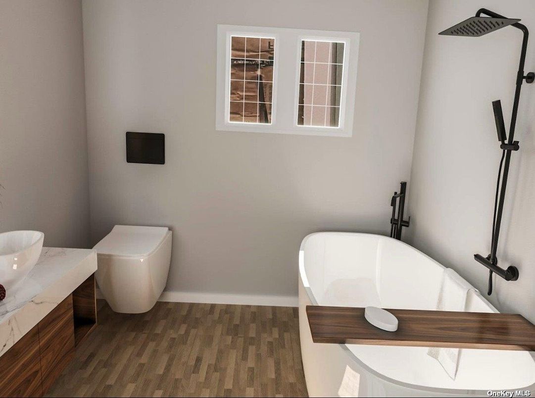 Bathroom, Interior, Wood Texture Flooring