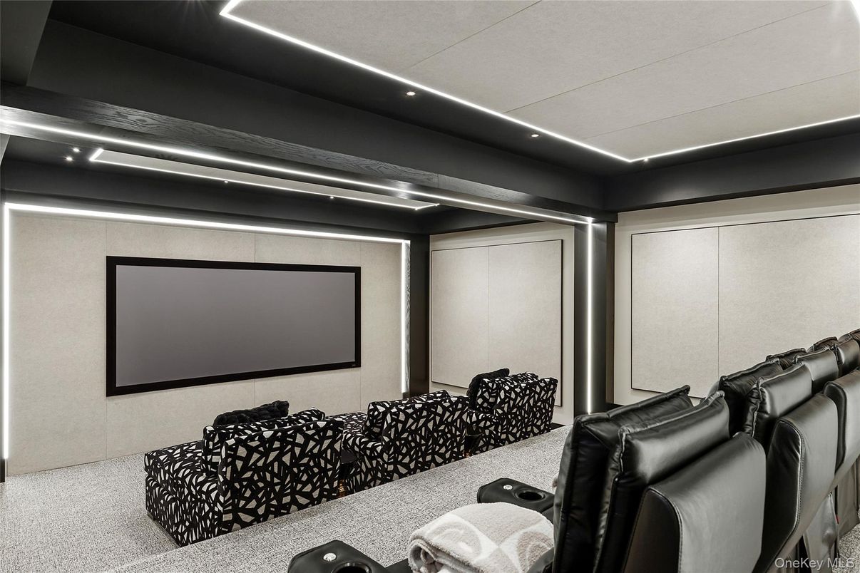 Home Theatre Room, Interior, Projection Screen, Recessed Lighting, Theatre Room