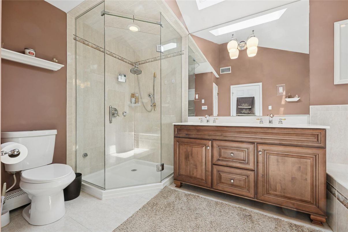 Bathroom, Dual Sink Vanities, Glass Shower, Interior