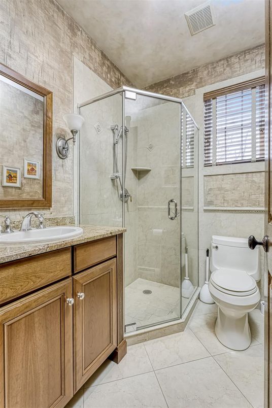 Bathroom, Glass Shower, Interior, Marble Walls