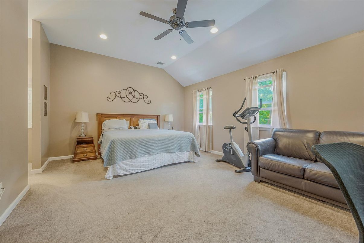 Bedroom, Fitness Equipment, Interior, Recessed Lighting