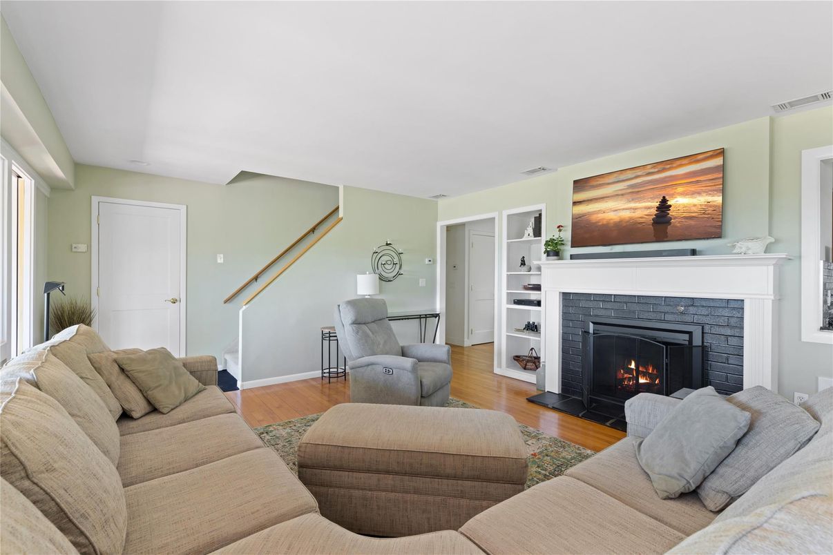 Fireplace, Interior, Living room, Wood Texture Flooring