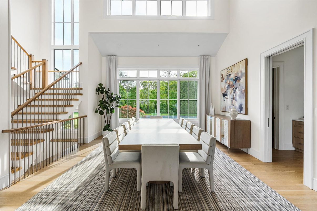 Dining room, Interior, Wood Texture Flooring