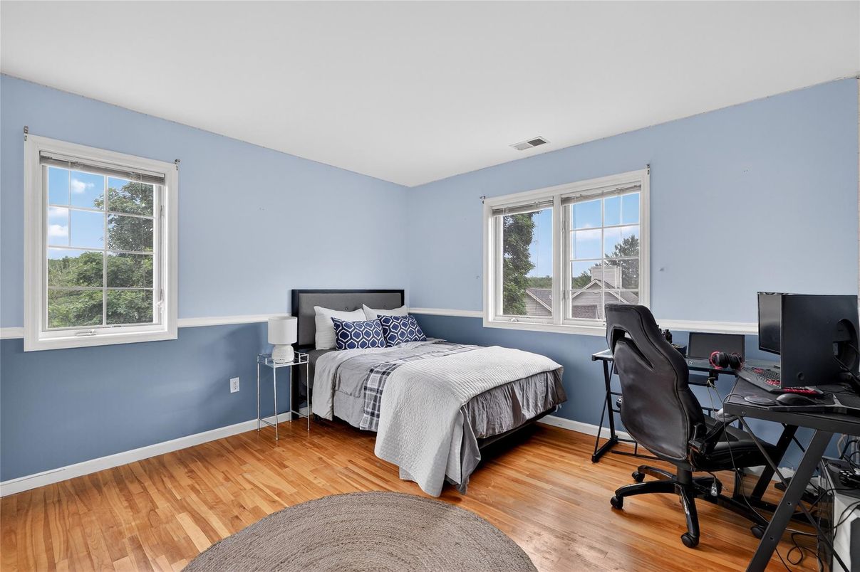 Bedroom, Home Office, Interior, Wood Texture Flooring
