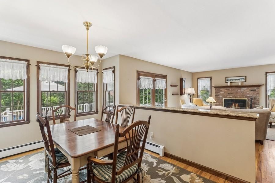 Chandelier, Dining room, Fireplace, Interior, Wood Texture Flooring