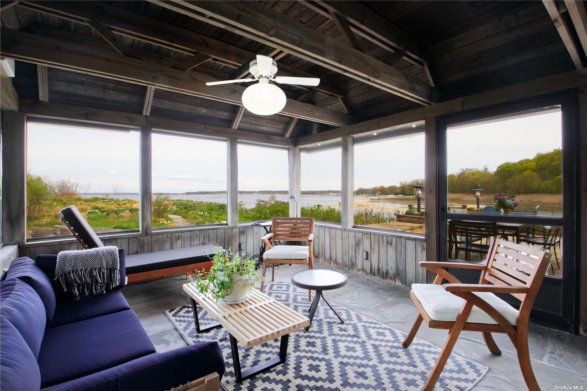 Interior, Living room, Sun Room, Water, Wooden Ceilings, Wood Texture Flooring