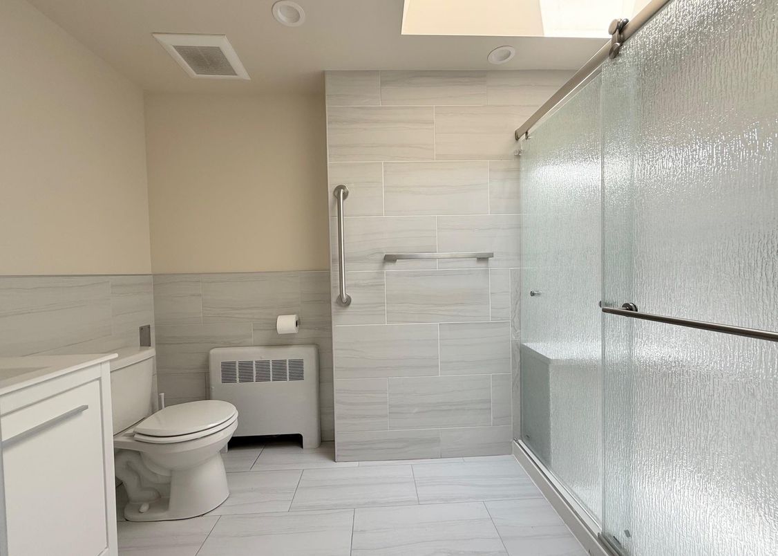 Bathroom, Glass Shower, Interior, Marble