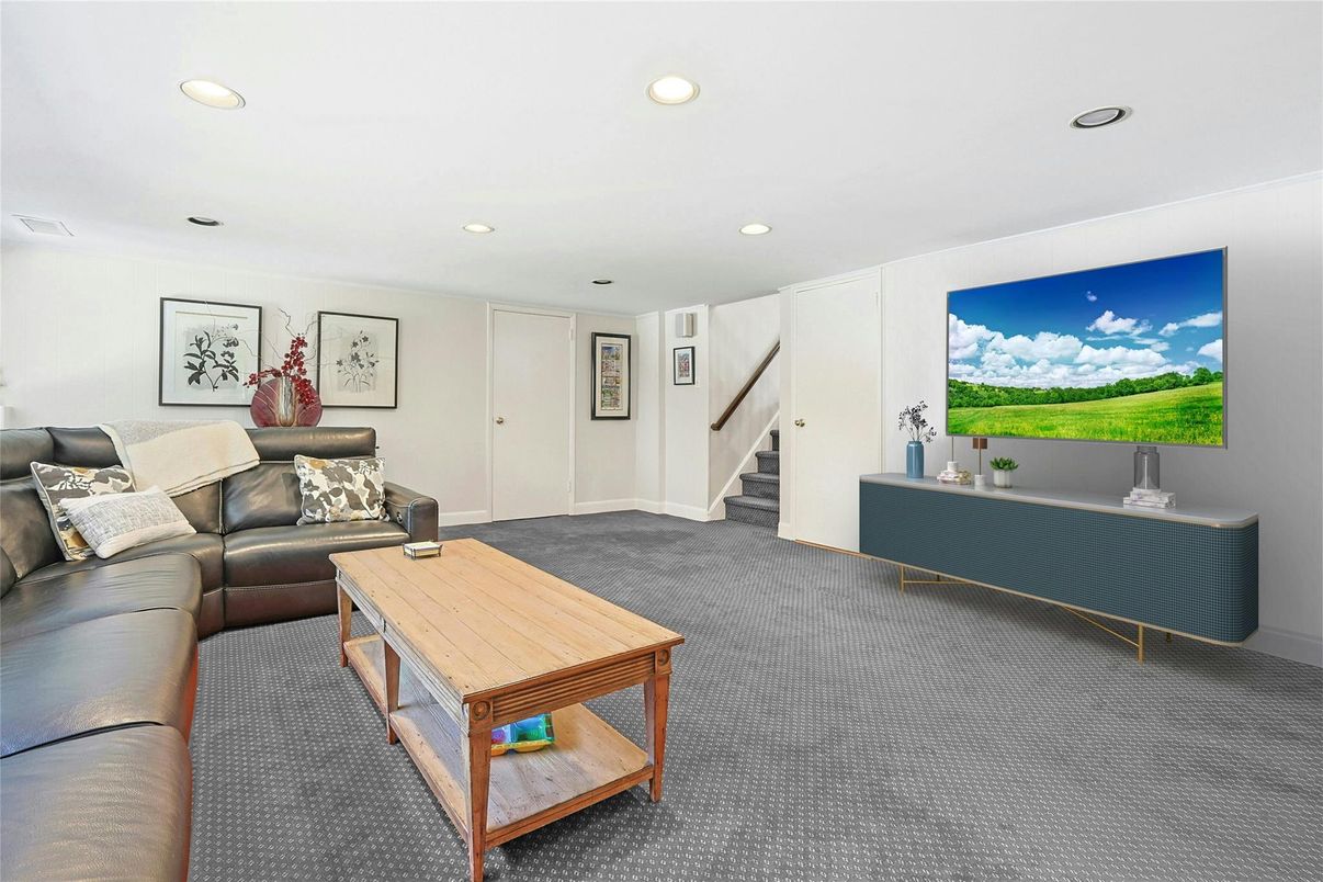 Interior, Living room, Recessed Lighting