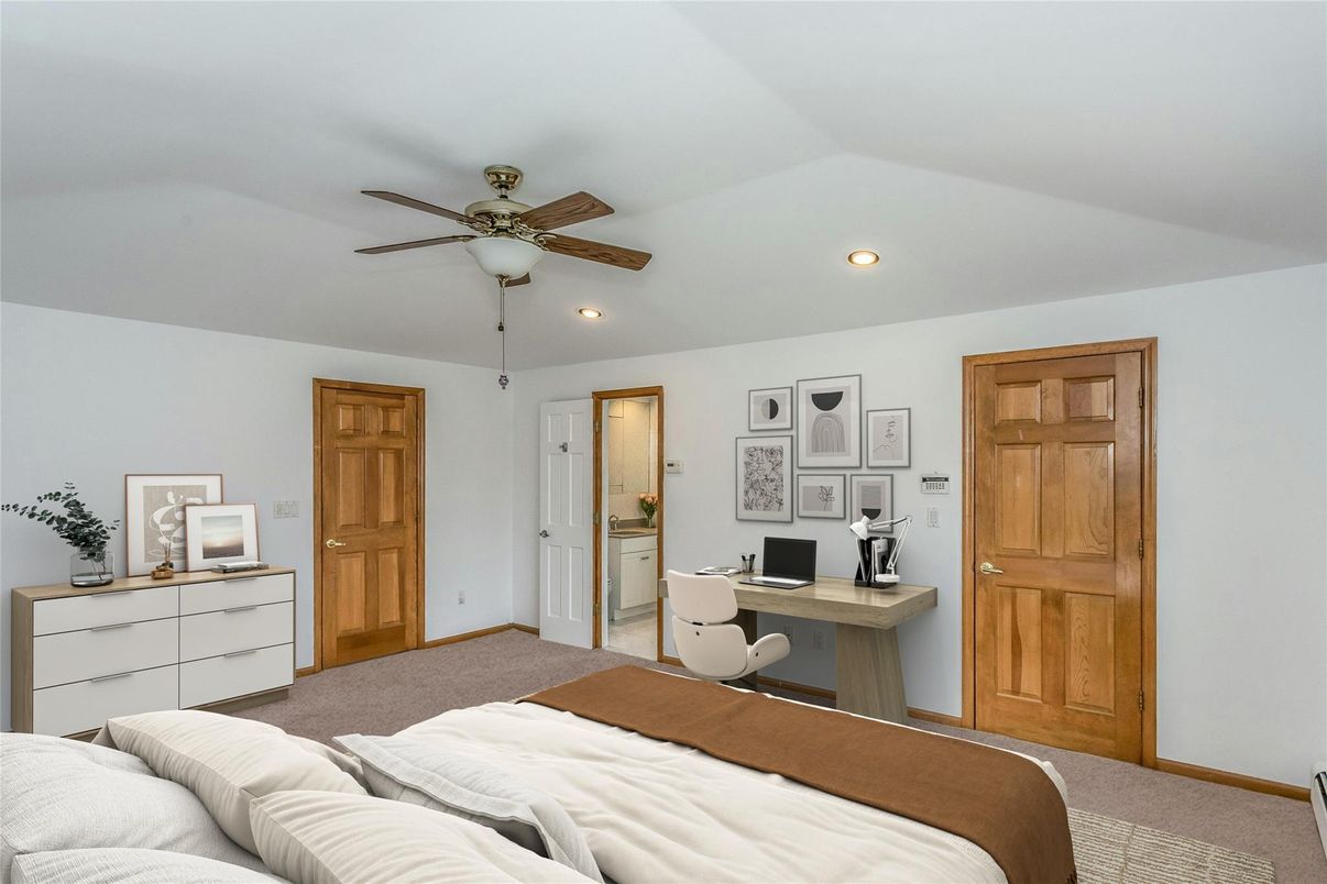 Bedroom, Home Office, Interior, Recessed Lighting