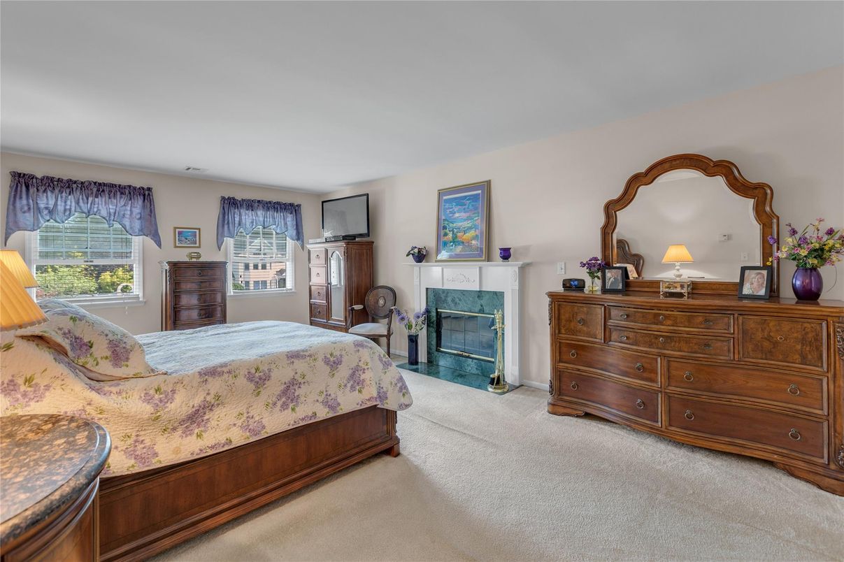 Bedroom, Fireplace, Interior