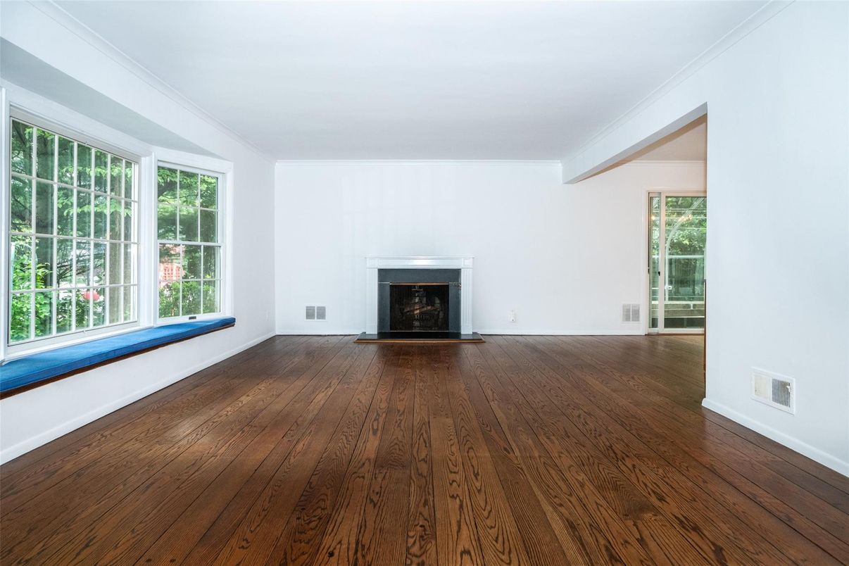 Empty room, Fireplace, Interior, Wood Texture Flooring