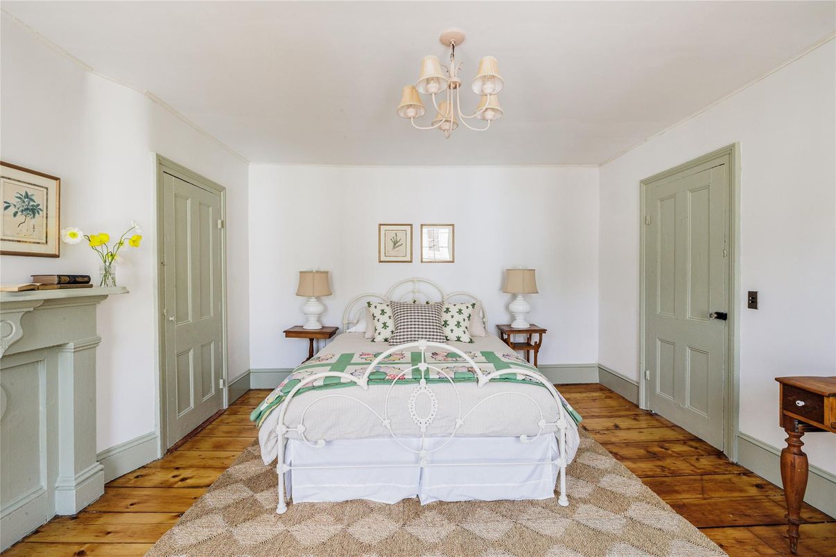 Bedroom, Chandelier, Interior, Wood Texture Flooring